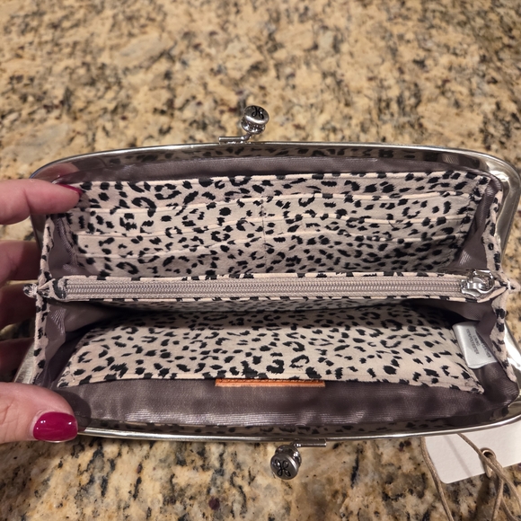 HOBO Leopard Print Clutch with Silver Accents - Picture 3 of 3